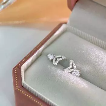 Романтичные серьги «рыбий хвост» с бриллиантами для женщин с легким роскошным небольшим ароматом, стильные серьги высокого класса