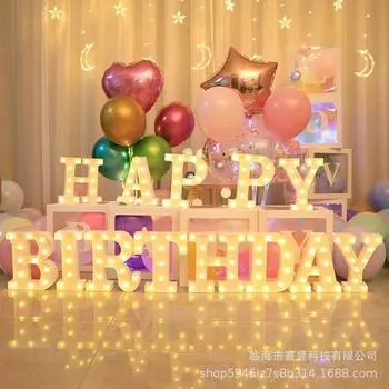 Романтичные светодиодные буквы для предложений, дней рождения и декора F, small