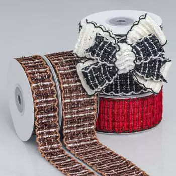 Романтичный и уютный волнистый край, маленький ароматный стиль, лента ручной работы, бант, украшения для волос, зажим для ручек, ювелирные изделия, аксессуары, одежда, декоративная лента 2.5cm*10 yards