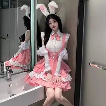 Романтичный полевой лолита сексуальное нижнее белье одежда горничная униформа платье костюм горничной соблазнение пижама M (80-50kg)
