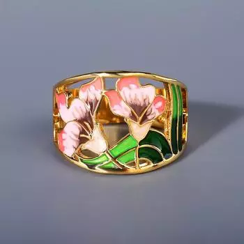 Романтичный полый цветок двухцветное эмалевое кольцо цвет новый цветок дамы 925 серебряное кольцо обручальное кольцо новые ювелирные изделия кольца для женщин 7 белый