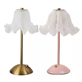 Романтичный прикроватный светильник в виде цветка с USB-зарядкой, металлическое основание, сенсорное управление A