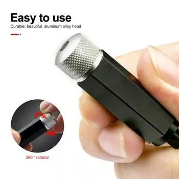 Романтичный светодиодный ночник на крышу автомобиля со звездами USB-проектор звездного неба, атмосферная лампа галактики, регулируемый декоративный светильник для салона автомобиля красный