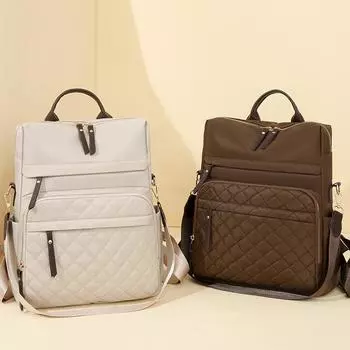 Ромбовидная вышивка рюкзак женский рюкзак большой емкости водоотталкивающий дорожный рюкзак чёрный