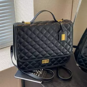 Ромбовидный цепной рюкзак женский модный трендовый студенческий маленький школьный рюкзак для работы и путешествий