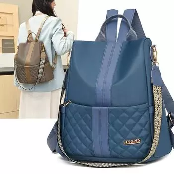 Ромбовидный рюкзак для женщин, большая вместимость, легкая водонепроницаемая дорожная сумка, многофункциональная сумка через плечо розовый