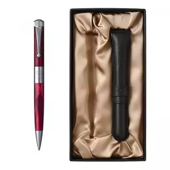 Romeo Romeo Подарочный набор Маленькая шариковая ручка и футляр для ручки черного цвета italian red