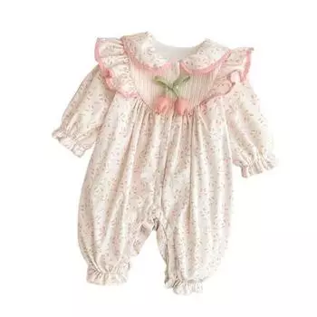 Ромпер для девочки весна-осень Тюльпан : Двухслойный наряд для годовалых 66 cm