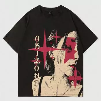 ROMWE Street Life Мужская повседневная футболка с принтом силуэта на лето от Opiumcore