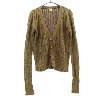 Ron Herman Concho button Long sleeve Cotton knit cardigan XS Brown Women Used