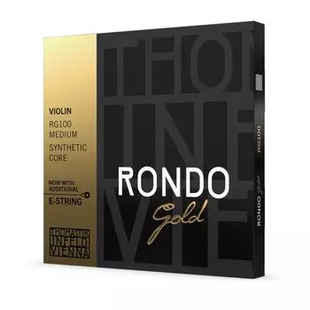 Rondo Gold RG100 Средний комплект скрипки с 2 струнами E Synthetic Core Полный комплект RG100 Thomastik-Infeld | 4/4