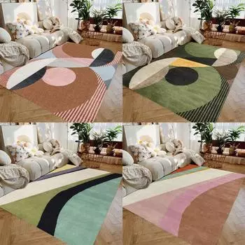 Rondo Terracotta Abstract Boho Area Rug Aesthetic Floral Carpets for Living Room Bedroom Doormat for Outdoor/indoor Floor Decor 40X60cm-16x24in