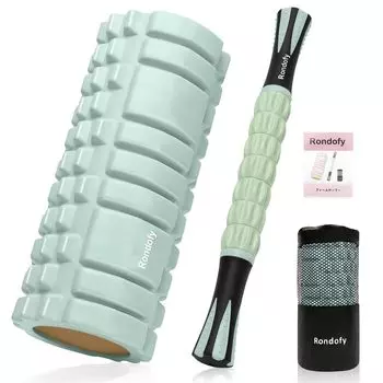Rondofy Foam Roller Fascia Выпуск нового массажного ролика грузоподъемностью 500 кг с инструкциями и сумкой для хранения для начинающих, ультралегкий светло-зеленый