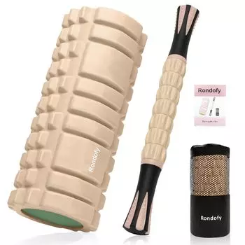 Rondofy Foam Roller Fascia Выпуск нового массажного ролика грузоподъемностью 500 кг с инструкциями и сумкой для хранения для начинающих, ультралегкий