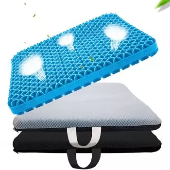 Rongbaor Gel Extra Large Gel Zero Gravity Seat Big Chair 3D Work from Car Home Comes with 2 Suitable for All Light Blue Cushion, Cushion, Cushion,