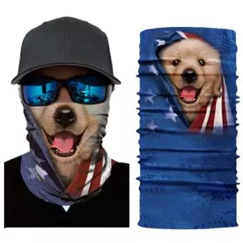 [RONGUI] маска для лица животного косплей маска животного игра на выживание 3D маска шея лицо крышка (16 собака (собака)