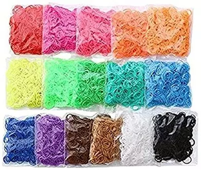 Room Band красочная резинка 16 цветов 9600 штук резинка оригинальный набор подарок на день рождения товары для рукоделия [Morning Place] (1 комплект)