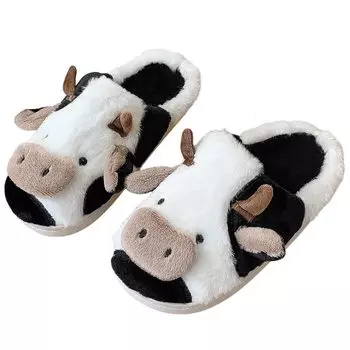 Room Dairy For Cute Indoor Для помещений Легко антибактериальный Для использования в помещении Японский размер обуви [Angenster] Обувь, женская, мужская, тапочки, коровья, зимняя,