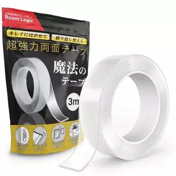 Room Logic Super Strong Double-Sided Tape Magic Tape Space Storage Wall DIY Earthquake Resistant Anti-Slip Anti-slip Fixed (Width 3cm x Thickness 2mm