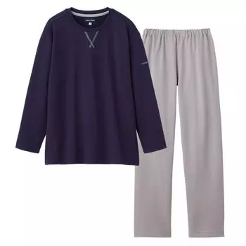 Room Wear CI Comme CA Comme CA Длинные рукава Длинные брюки Мини Флис Темно-синий [Gunze] Женский темно-синий