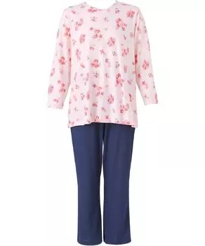 Room Wear Длинный длинный хлопковый бытовая сушилка для белья Senior Верхний и нижний комплект DNL040 RE LP [Easy Partner] [Wacoal] Рукава, брюки, комплект, (Основной