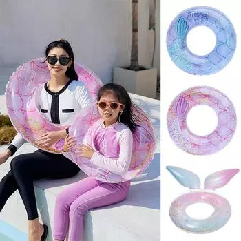 Rooxin Русалочка плавательный круг надувной бассейн для взрослых детей плавательный круг детский плавательный круг водные игры игрушки для бассейна