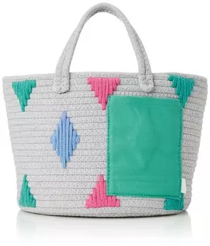 Rope Basket Tote Bag 2987 Gray [Routeto] LT.Deli ROPE-rhombs-A Women s