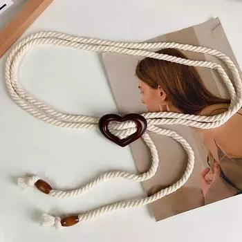 Rope Hand-woven DIY Bohemian Women Waist Chain Waist Rope Ethnic Style Belts Braided Tassel Belt C