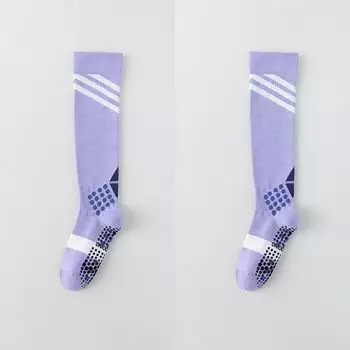 Rope Running Compression Stockings Men and Women Professional Fitness Sports Long over the Knee Muscle Can Compression Socks Yoga Calf Non Slip Purple