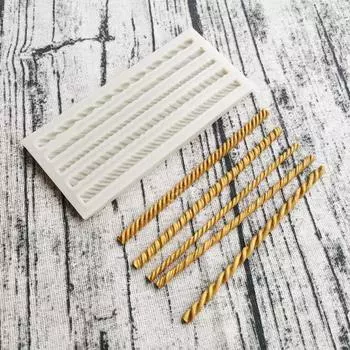 Rope Silicone Mold Pearl/Chain Fondant Mold Cupcake/Dessert/Cake Decorating Moulds Christmas New Braided Lace Mould