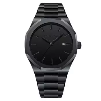 RORIOS Date Quartz Business Watch for Black Belt B Мужские часы, Популярные, Простые, Календарь, Дисплей, Водонепроницаемые, Аналоговые, Часы, Мужские, Стильные,
