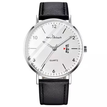 RORIOS Date Quartz Christmas Silver White Мужские часы, Дисплей, Часы, Светящиеся, Легкие, Многофункциональные, Водонепроницаемые, Для работы, Для поездок на работу, Стильные,