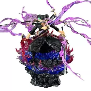 Roronoa Zoro аниме фигурка Gk три головы и шесть рук девять ножей Flow Ashura ПВХ фигурка модель игрушка кукла