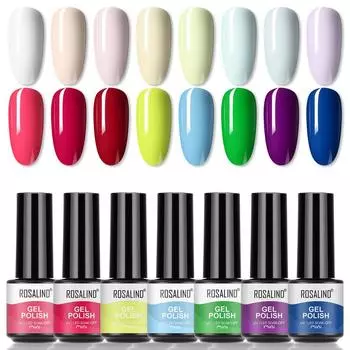ROSALIND 100+ цветной УФ-гель-лак, замачиваемый лак для ногтей, гель-лак для полуперманентного маникюра, гель-лак для дизайна ногтей