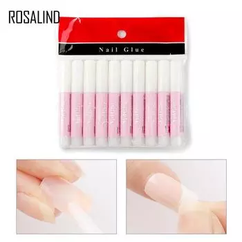 ROSALIND 10 шт. клей для ногтей клей для дизайна ногтей для страз кристалл акрил накладные ногти украшения советы акриловый клей для дизайна ногтей