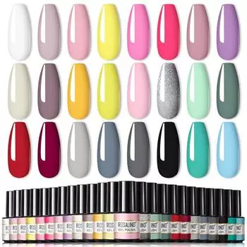 ROSALIND 138 цветов гель-лак для ногтей 7 мл лак для ногтей Гибридный гель УФ-гель для ногтей Soak Off UV LED Блестящие гели для ногтей Дизайн ногтей