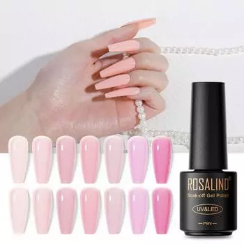 ROSALIND 144 цвета лака для ногтей гибридный лак модный УФ-лак для ногтей модный замачиваемый дизайн ногтей DIY женская мода блестящий лак для ногтей модный уход за ногтями