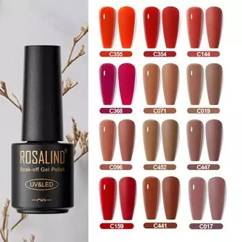 ROSALIND 145 Цветной гель-лак для ногтей Soak Off UV LED Гель-лак Полуперманентный гель-лак для ногтей Гибридный блестящий лак для ногтей Гель-арт