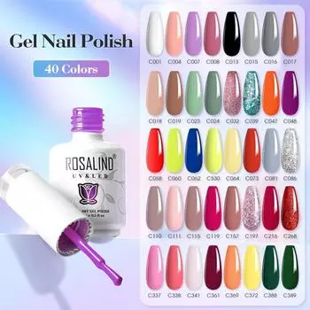 ROSALIND 15 мл гель для ногтей полуперманентный яркий замачиваемый УФ-гель для ногтей гибридный лак гель-лак новый цвет