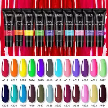 ROSALIND 15 мл Полигель для ногтей Quick Builder Extension UV Gel Soak off UV LED Lamp