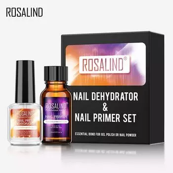 ROSALIND 2 шт. 15 мл праймер для обезвоживания ногтей на воздухе, яркий для дизайна ногтей, светодиодная/УФ-лампа