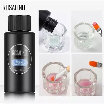 ROSALIND 30 мл Очищающая кисть Вода Удалите гель-лак для ногтей с кисточки Remover