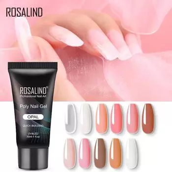ROSALIND 30 мл полигель для ногтей наращивание пальцев кристаллический строитель УФ-светодиод 30ml