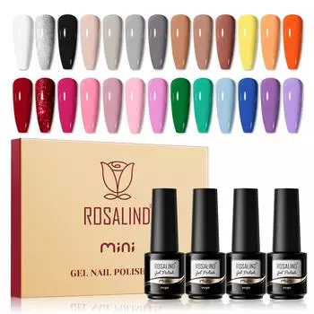 ROSALIND 30PCS Гель-лак для ногтей Полуперманентная основа Гель-лак для ногтей Гель-лак для ногтей