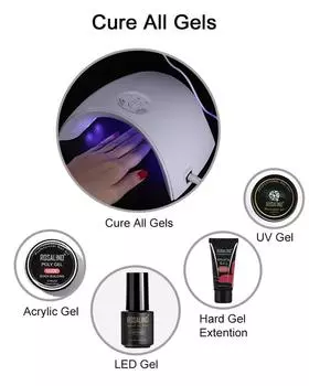 ROSALIND 36 Вт сушилка для ногтей УФ-светодиодная лампа сушилки для лака для машинного маникюра с USB-инструментами для дизайна ногтей