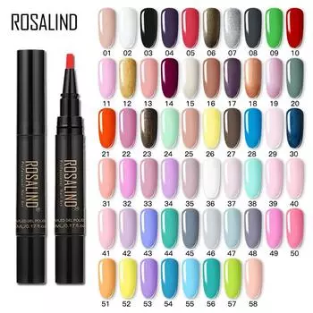 ROSALIND 5 мл Гель-лак для ногтей Ручка для ногтей Art Soak Off Top Белый гель-лак