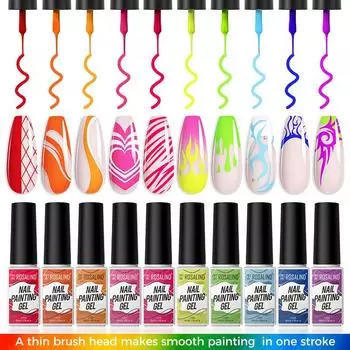 ROSALIND 5 мл гель-лак для рисования ногтей с кремовой отделкой, гладкий блестящий гель-лак для ногтей «сделай сам»