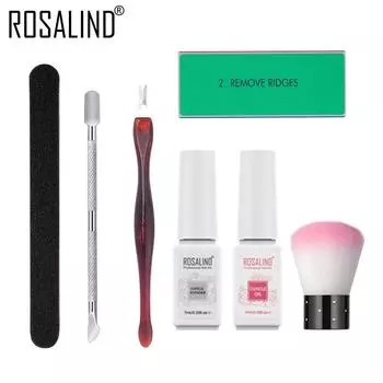 ROSALIND, 5 шт. в партии, пилка для дизайна ногтей, прочная полировка, песочный блок для маникюра, натуральная губка для ногтей