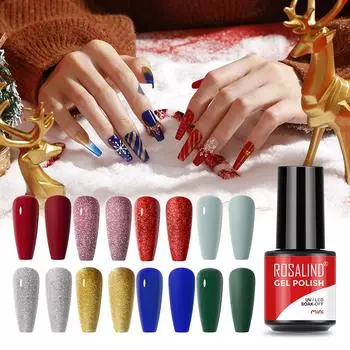 ROSALIND 7 мл гель-лак для ногтей гибридный дизайн ногтей полуперманентный замачиваемый УФ-матовый верхний и базовый слой обычный гель-лак гель для ногтей