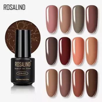ROSALIND 7 мл гель-лак для ногтей УФ/светодиодная лампа для маникюра и дизайна ногтей долговечный гель